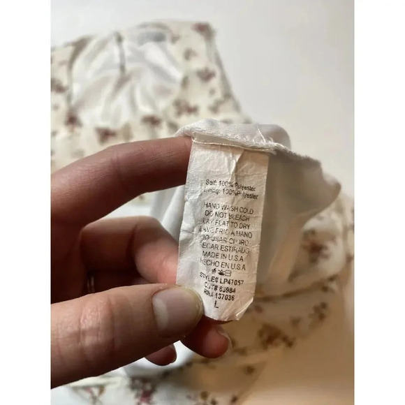 Paper Crane Ivory Floral Open Back Mini Dress Women’s Size Small - Picture 5 of 7